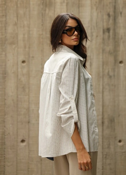 Camisa risca de giz Off