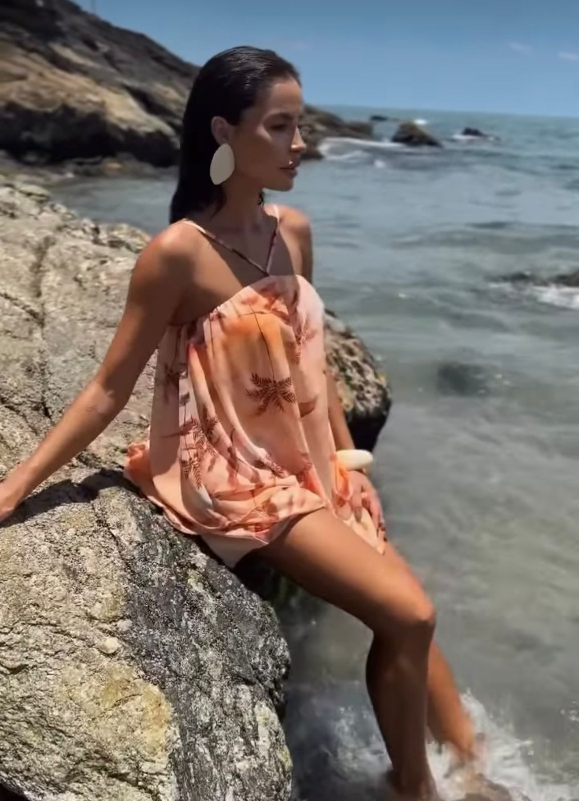 Vestido Mini coqueiros - tam único