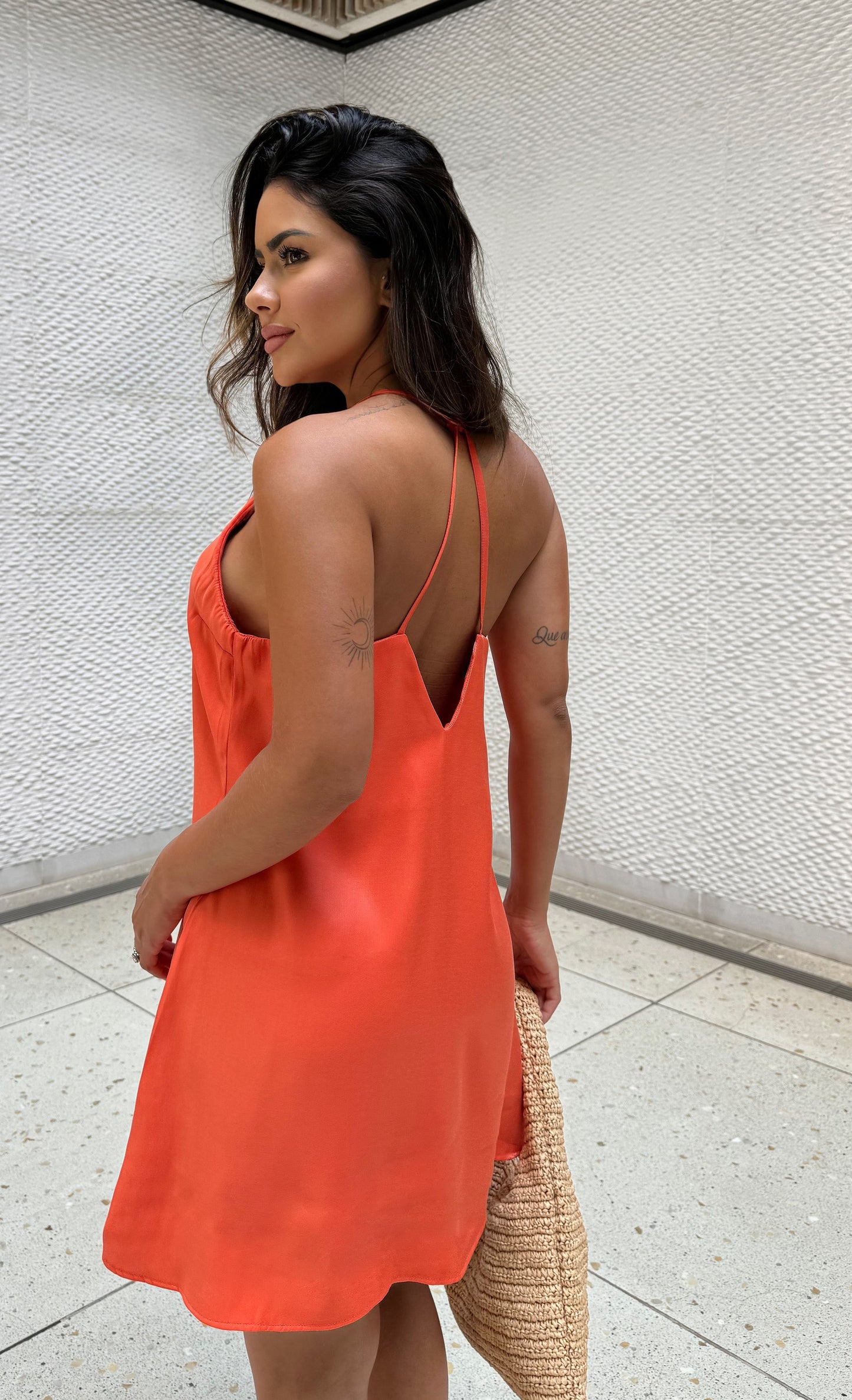 Vestido Cetim Mini