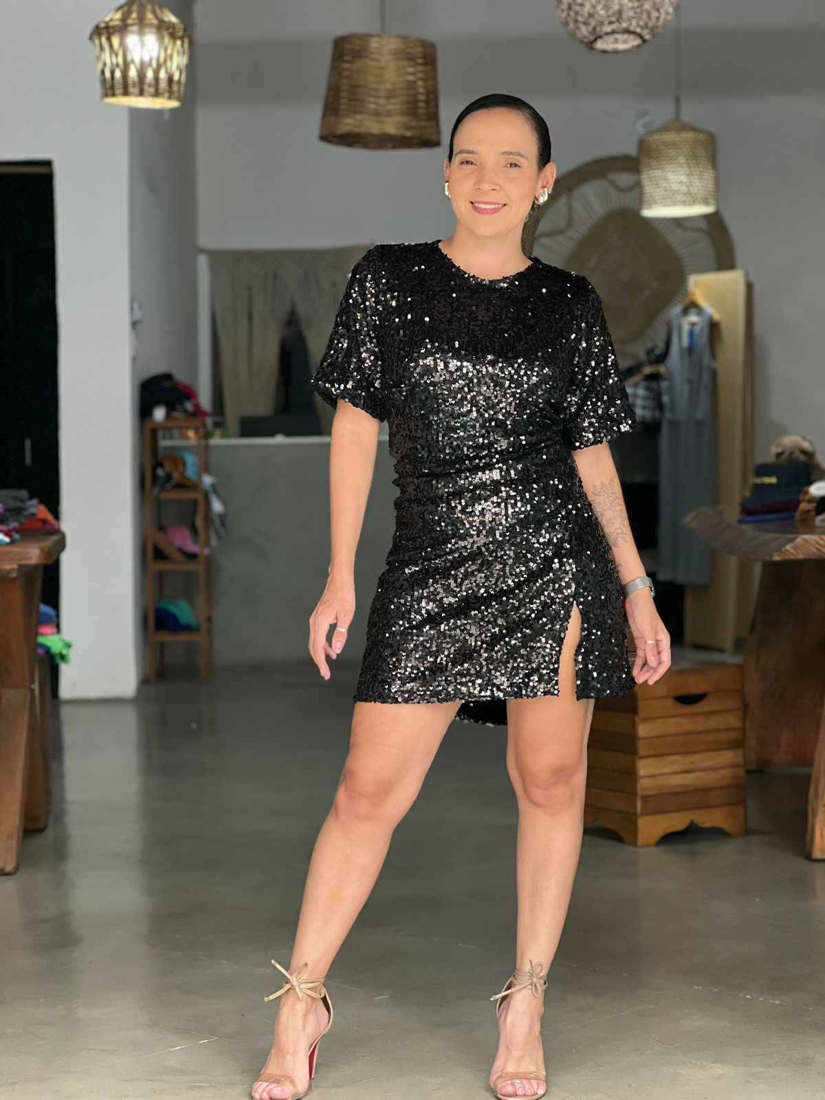 Vestido Paetê - tam M