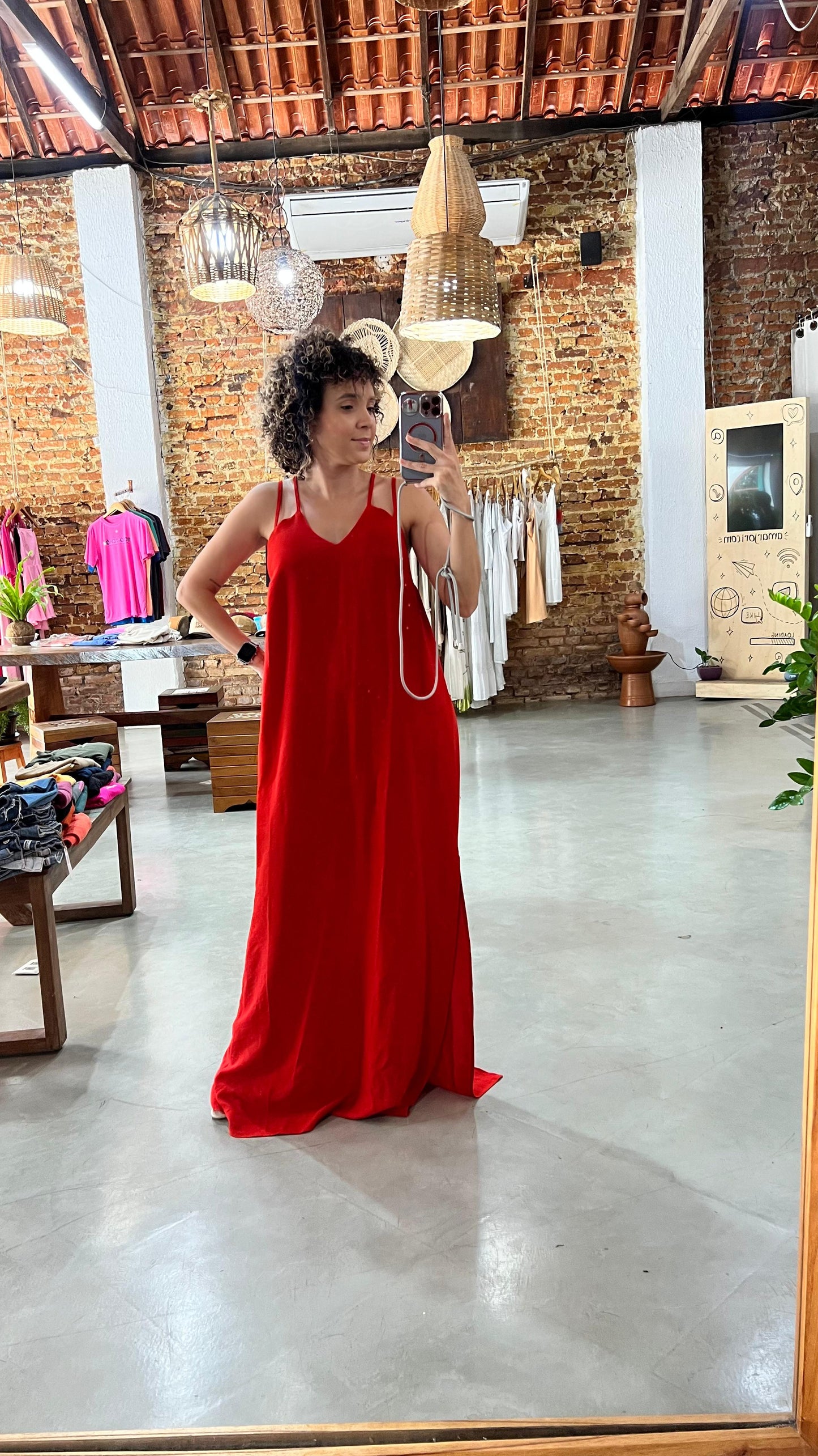 Vestido Longo Alça Dupla