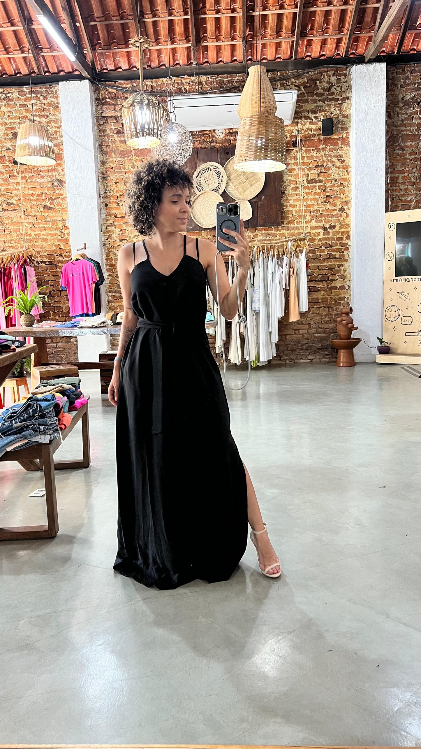 Vestido Longo Alça Dupla