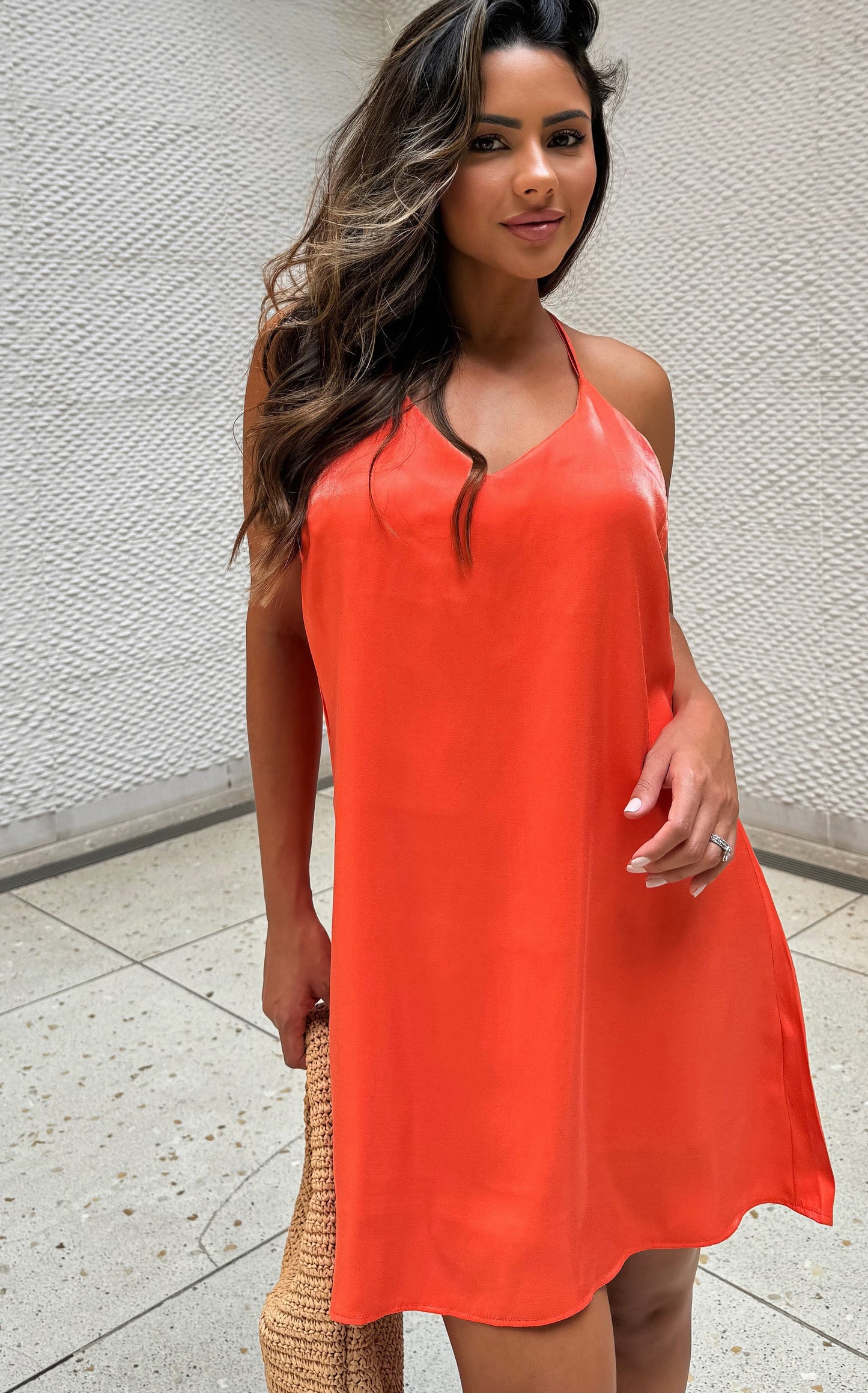Vestido Cetim Mini