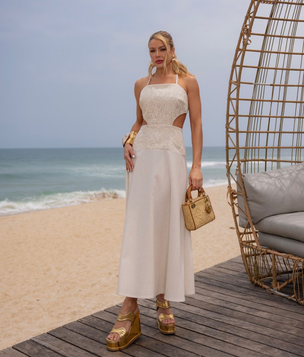 Vestido Linho - tam M