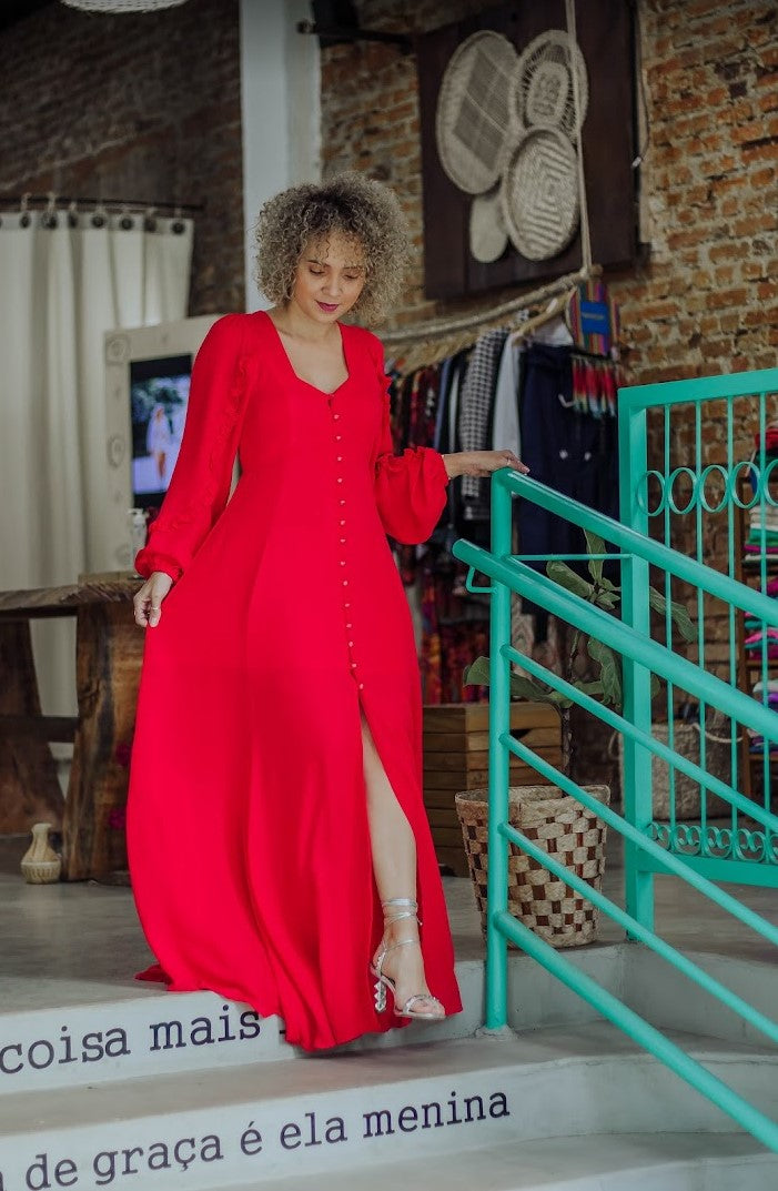 Vestido Longo Island Laranja