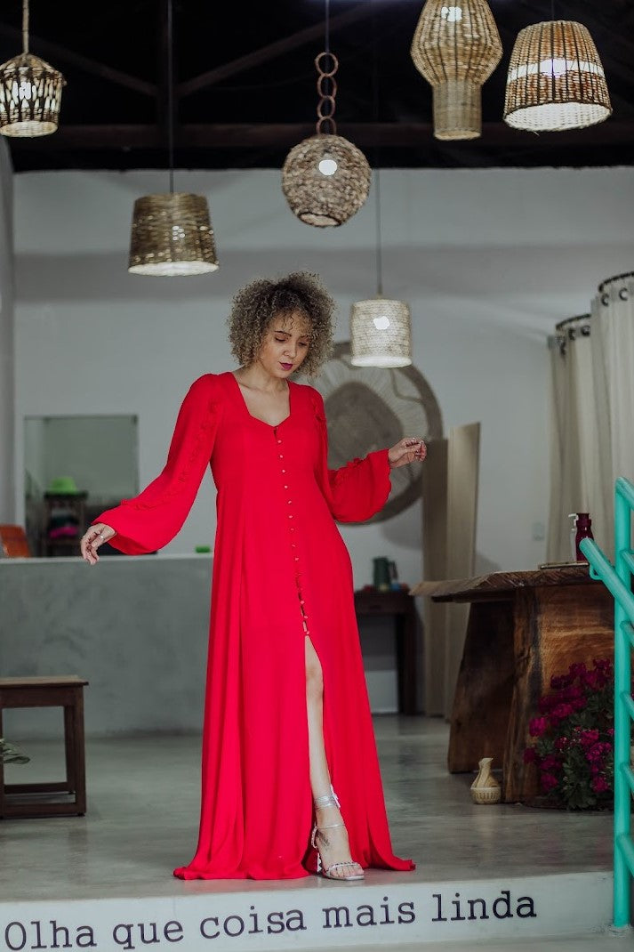 Vestido Longo Island Laranja