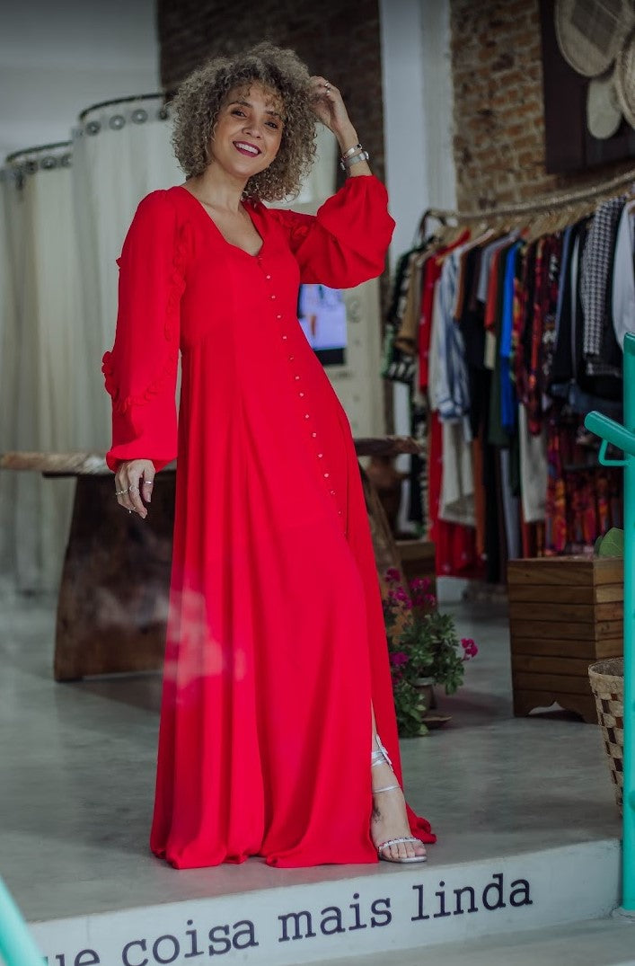 Vestido Longo Island Laranja