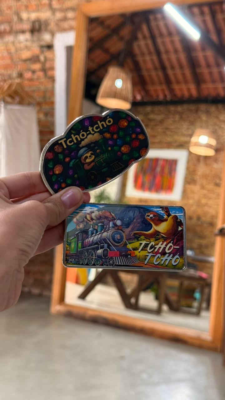 Imã de geladeira - Placa metal TchóTchó