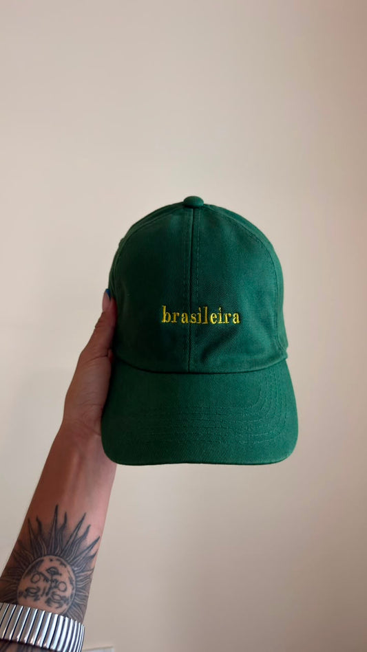 Boné Brasileira verde bordado - Amarjori