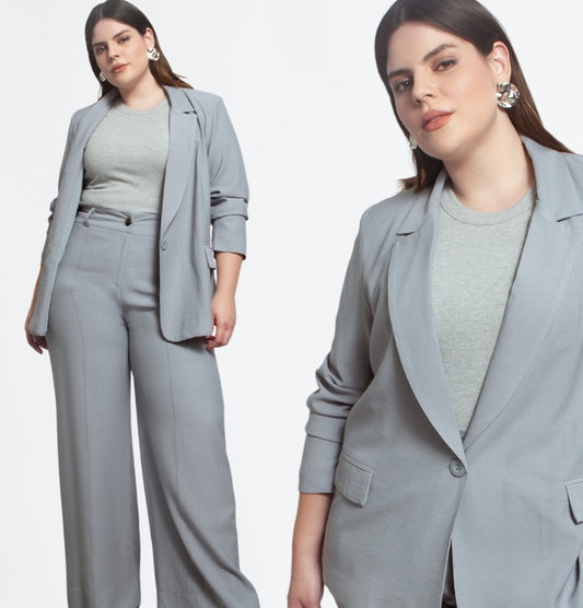 Maxi Blazer Cinza - tam 46