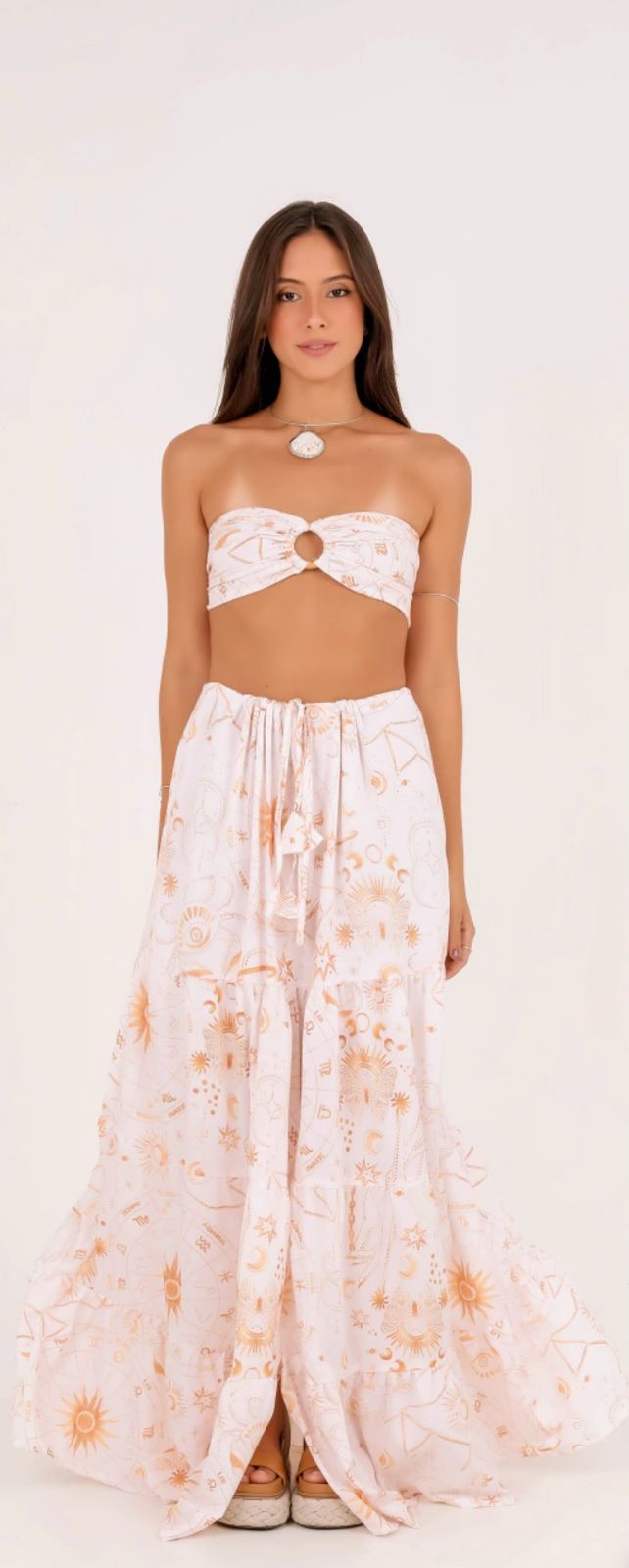 Conjunto top + Saia - tam único