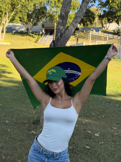 Boné Bandeira do Brasil verde - foto 4 - Amarjori