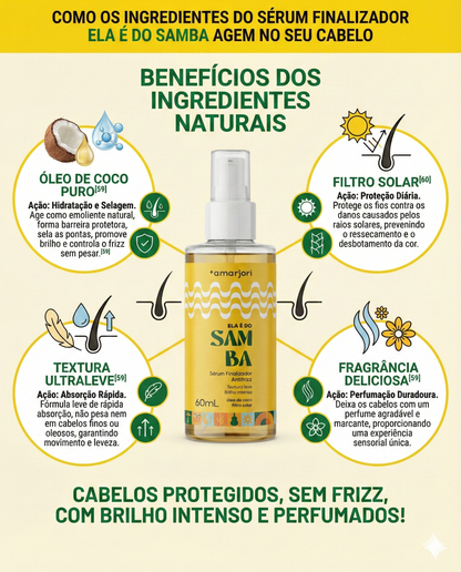 Kit Ela é do Samba Anti Frizz Amarjori Sh, Cond, Mas e Sérum