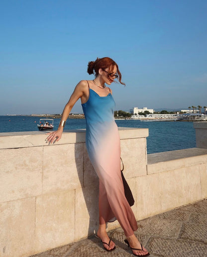 Vestido alça degradê