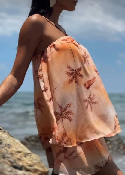 Vestido Mini coqueiros - tam único