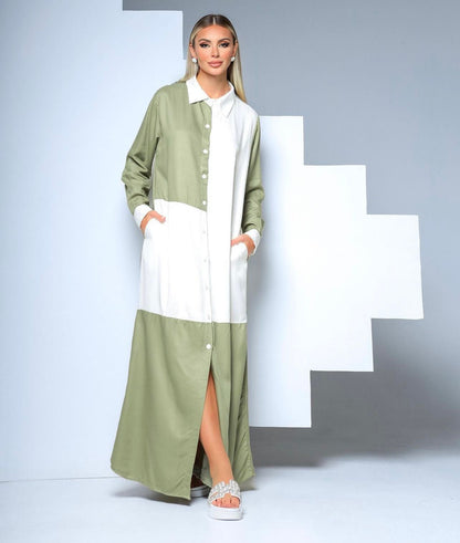 Maxi chemise recortes