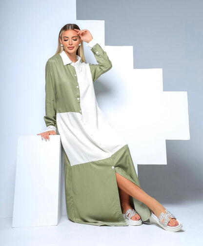 Maxi chemise recortes