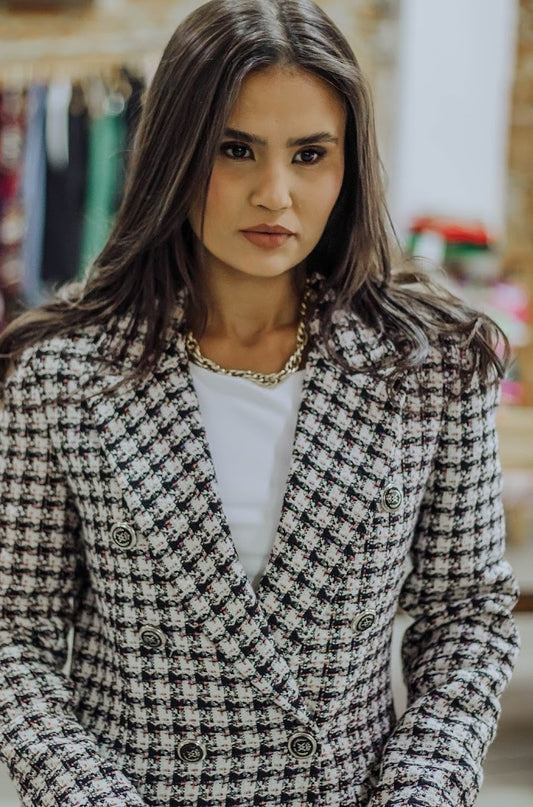 Blazer Tweed 6 Botões