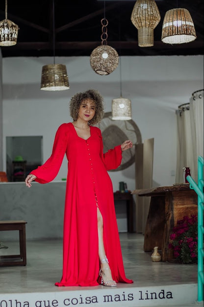 Vestido Longo Island Laranja
